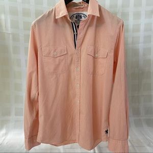 Orange w/ white stripes Express button up shirt